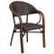 Merrick Lane Kailua Wicker Rattan Patio Chair With Curved Back And Aluminum Bamboo Frame